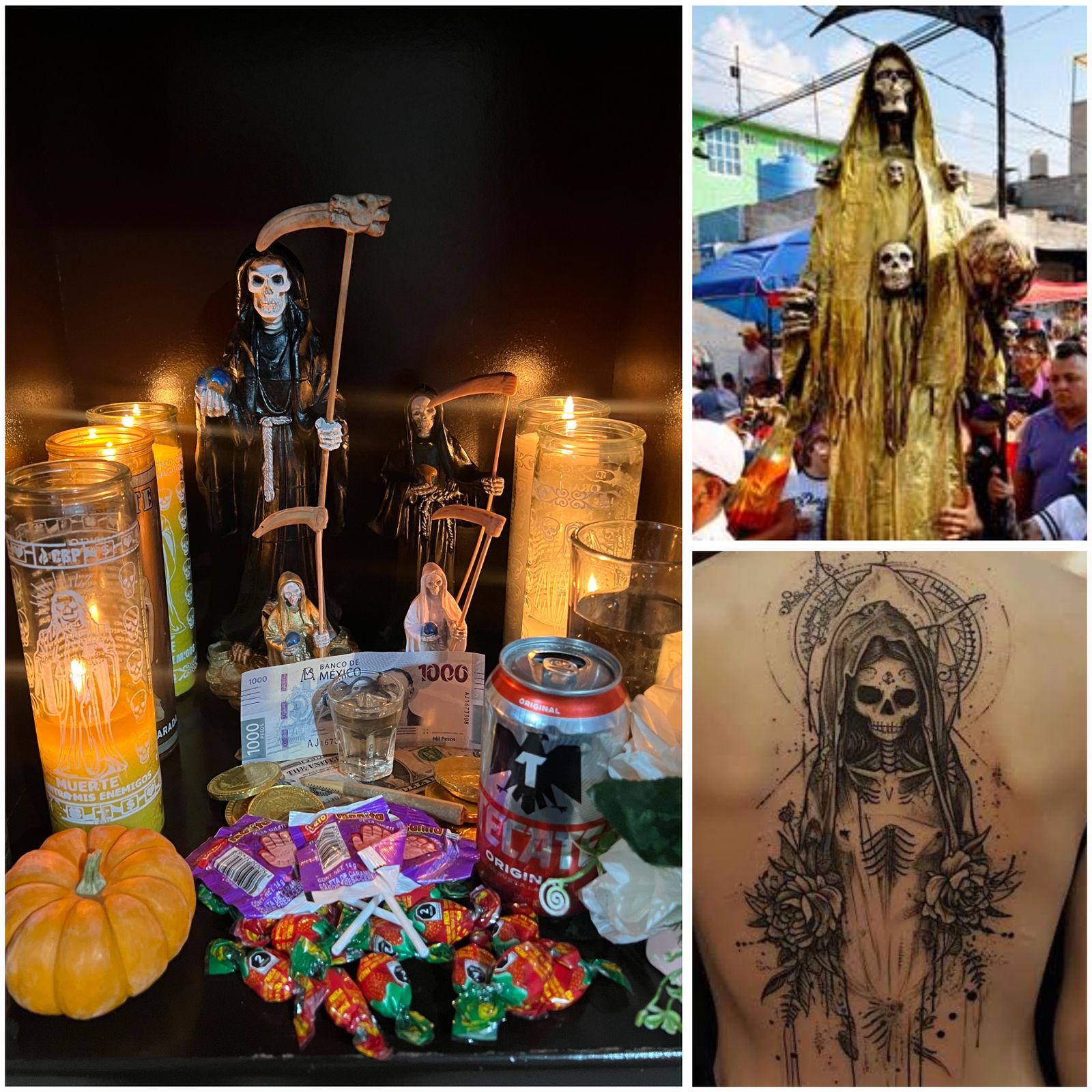Aumenta el número de fieles a la Santa Muerte en Parral, Chihuahua y