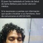 Buscan a familiares de joven hallado inconsciente en la vía pública en Santa Bárbara  
